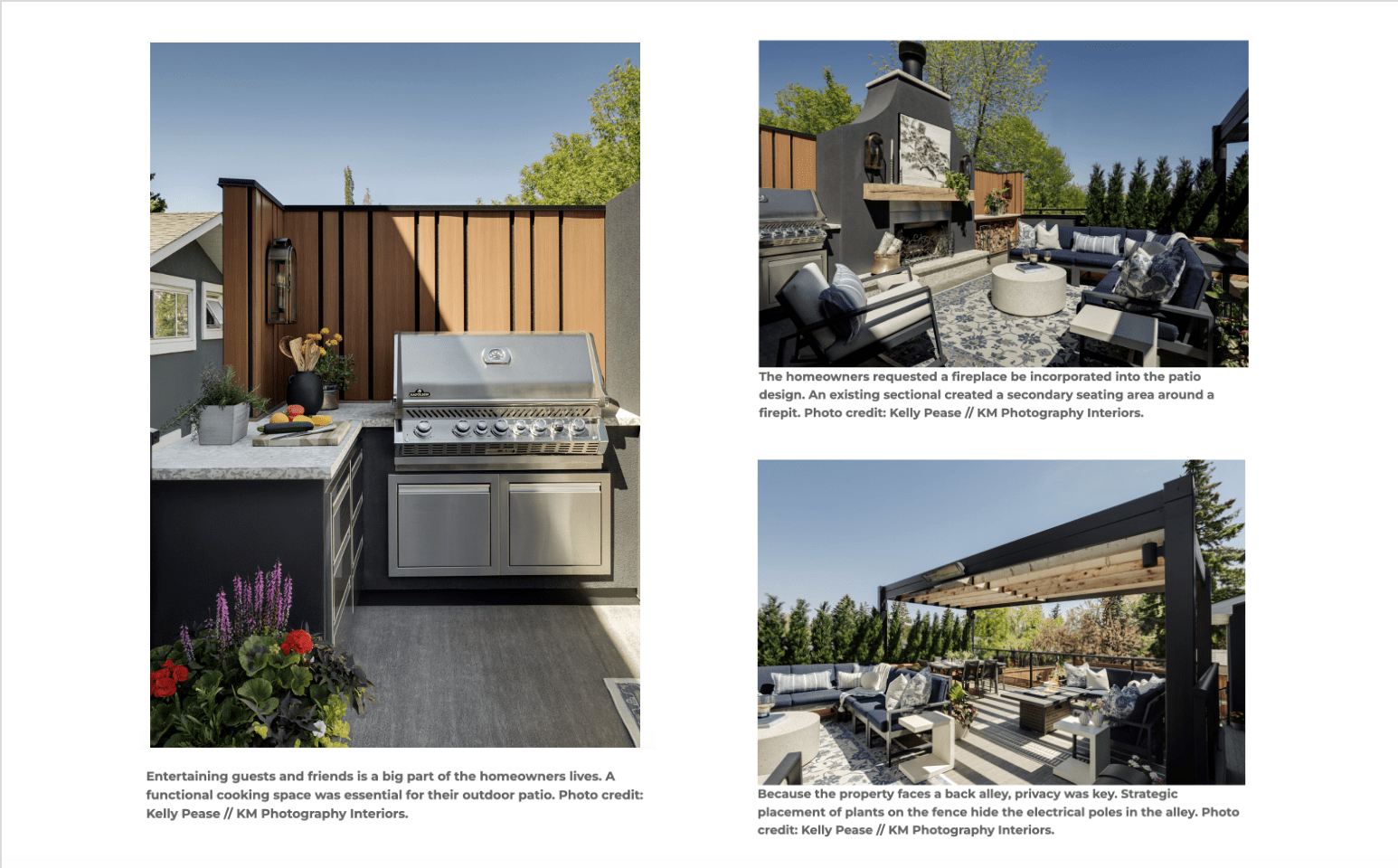 Western Living article pictures of a Lush Interiors patio